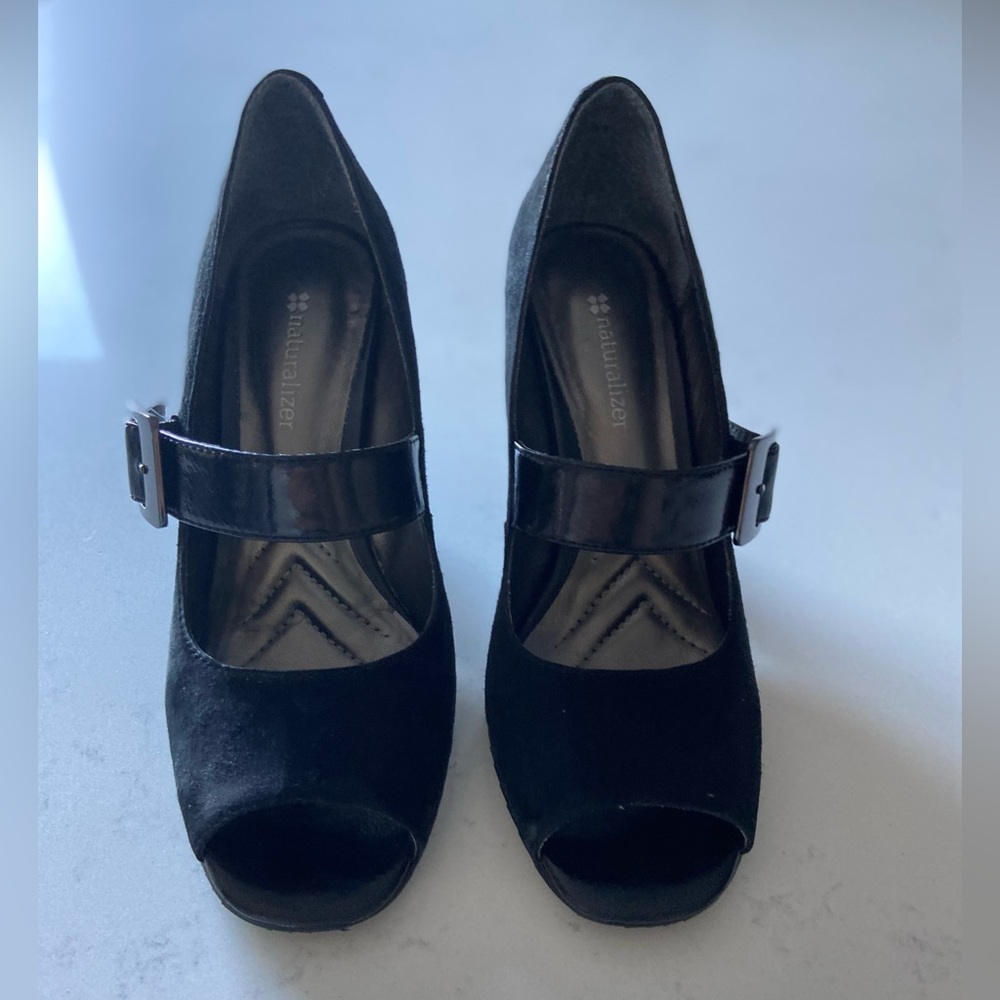 Suede & Patten Leather Heels